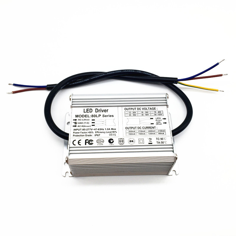 64w70w72w80w10串8路灯2.4a2400ma并泛投光灯防水led恒流驱动电源