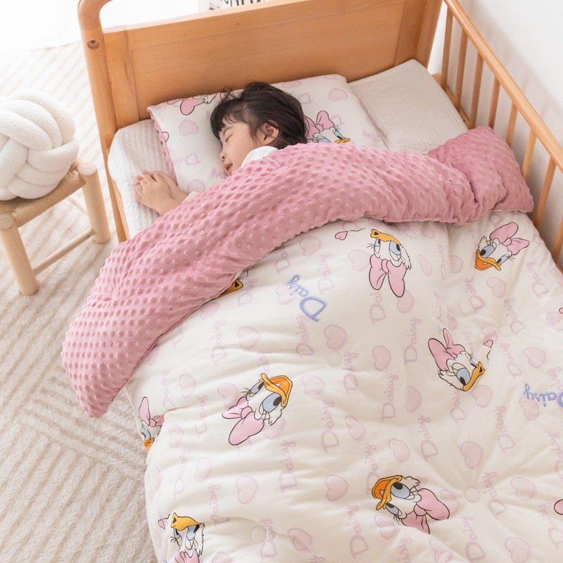 被子儿童批发针织棉豆豆被学生春秋被卡通宝宝幼儿园午睡冬被