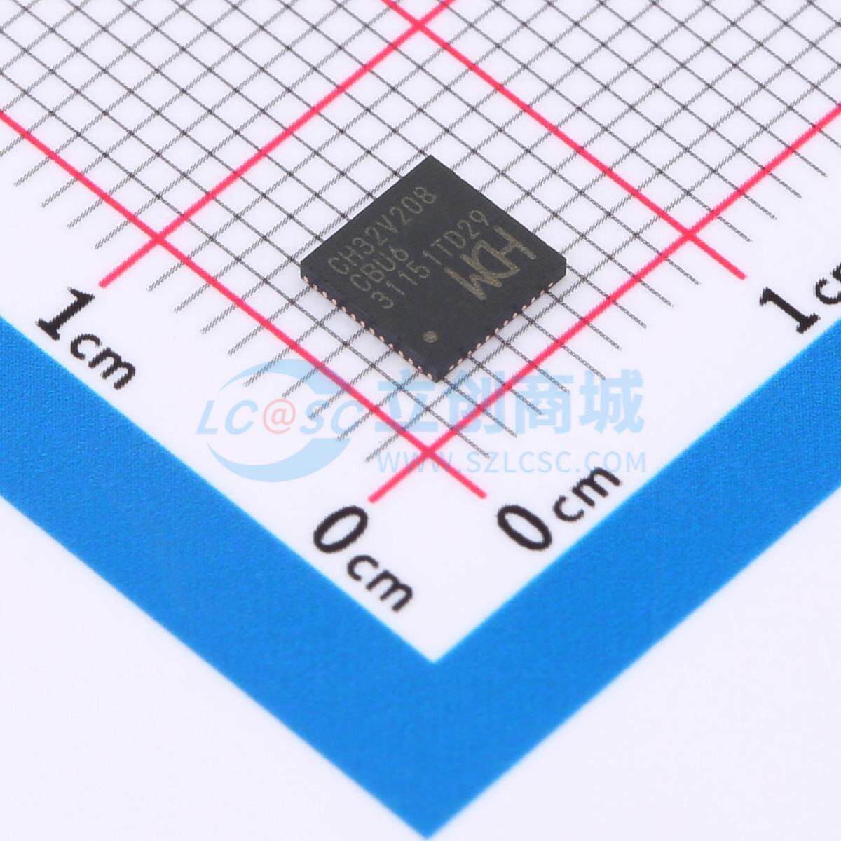 单片机(MCU/MPU/SOC) CH32V208CBU6 QFN-48(5x5) 电子元器件配单 - 实物图