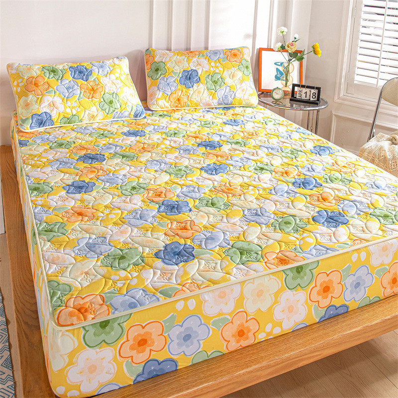 夹棉床笠床罩1.8米2米加厚外贸床垫保护罩套防尘床单单件