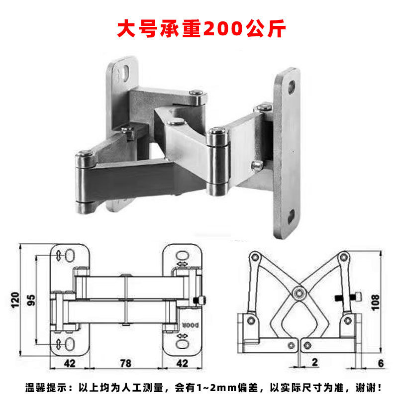 消防栓隐形门门不锈钢石材管井精铸铰链暗藏二维可调重型门批发