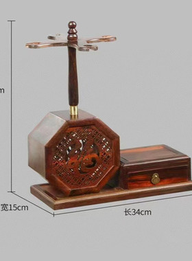 大红酸送礼新中式酒杯架红木高脚杯架子实木枝收藏红酒架