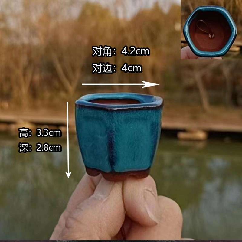 拇指袖珍紫砂迷你花盆多肉景透气一件批发厂家批发