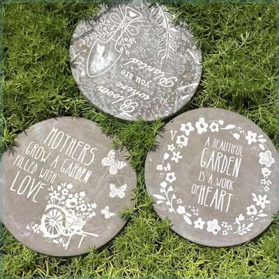 美式户外别墅草坪水泥垫脚石脚踏石原话庭院装饰摆件美式园艺装饰