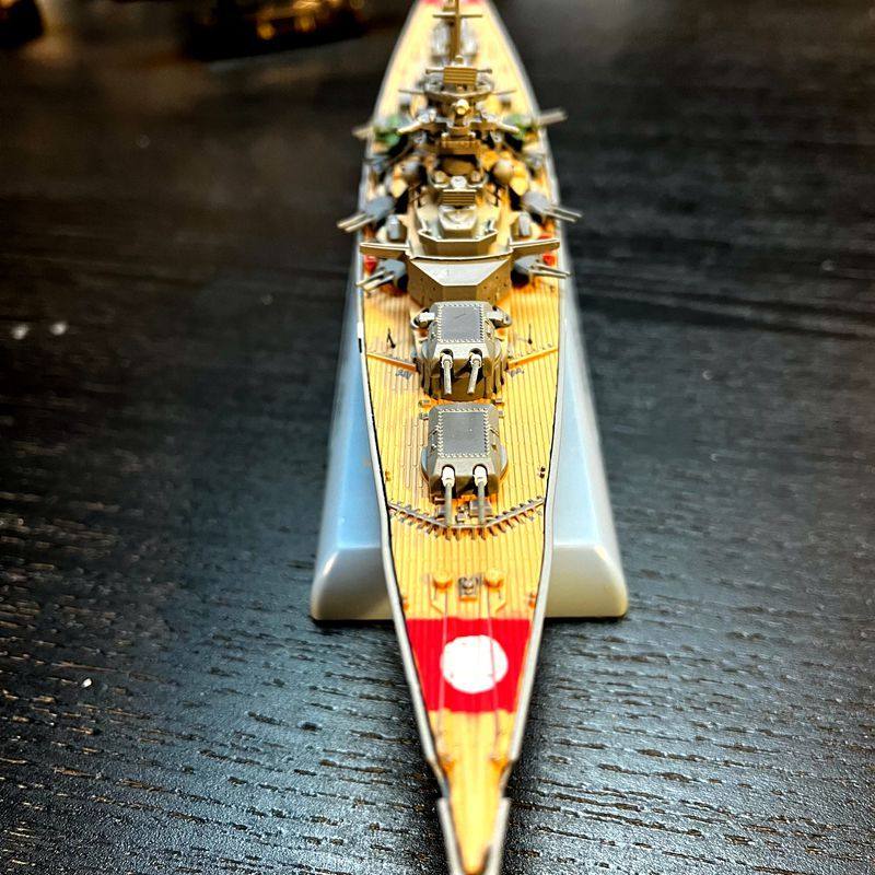 舰船模型合金船战列舰军舰俾斯麦号精装版细节丰富主副防空炮可动