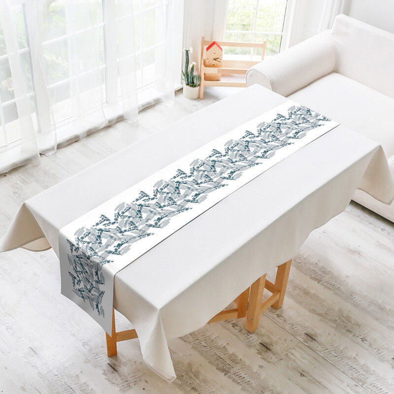 来图定制欧美布艺舒馨桌旗水彩小清新风格桌布长方形热卖餐台布