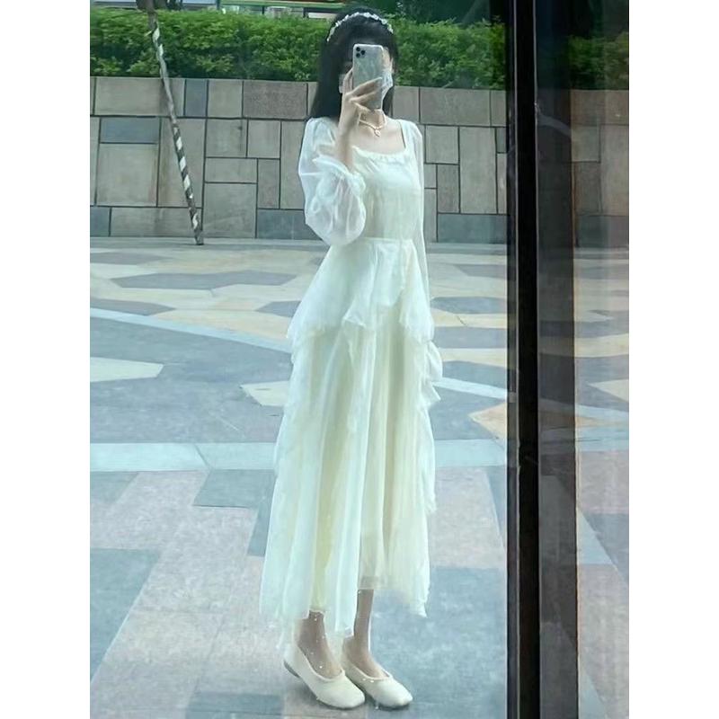 新品仙气长裙子仙女超仙森系