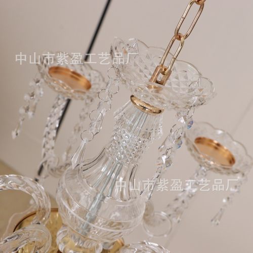 器皿北欧水晶蜡烛热销水晶摆件圆形烛台客厅餐桌烛光晚餐道具