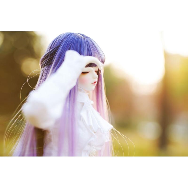 bjd VOLKS SD DDMDD 1/3 1/4星辰大海渐变色水波纹手改娃娃假发假