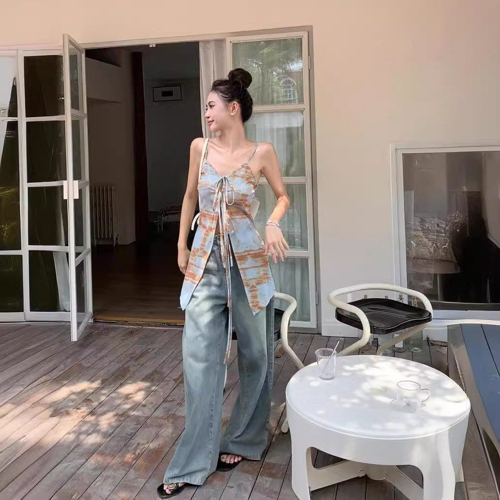 泰国旅游美式海边吊带小背心女海岛辣妹氛围感度假风穿搭外穿上衣