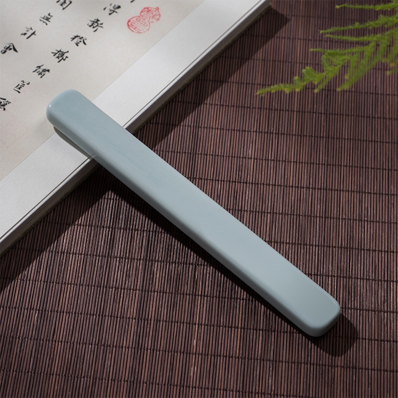 景德镇镇纸镇尺陶瓷汝窑毛笔镇纸水晶压纸镇尺毛笔书法镇尺毛笔笔