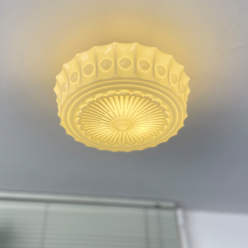 法式复古海派玻璃吸顶灯老上海洋房餐厅过道吧台卧室吊灯