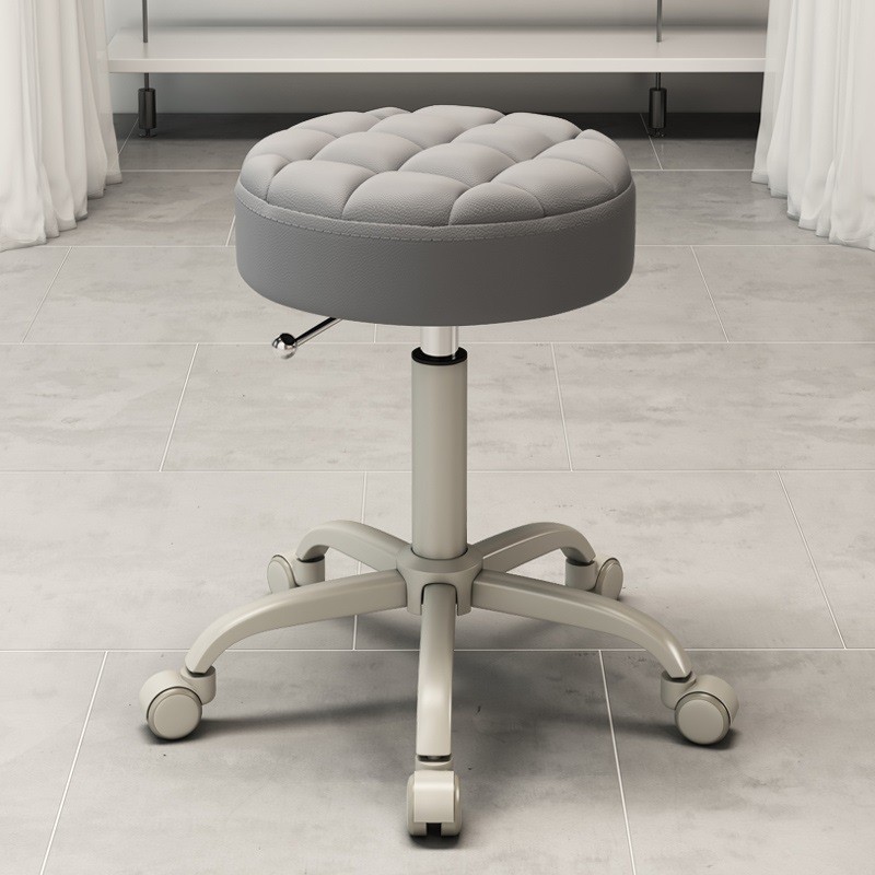 升降静音滑轮美发椅子圆理发店椅美容院旋转美甲凳子化妆大工