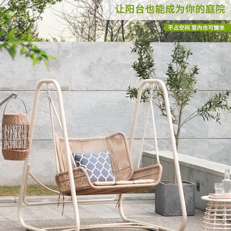 双人家用户外秋千庭院简约秋千款室外摇椅阳台休闲吊篮椅躺床