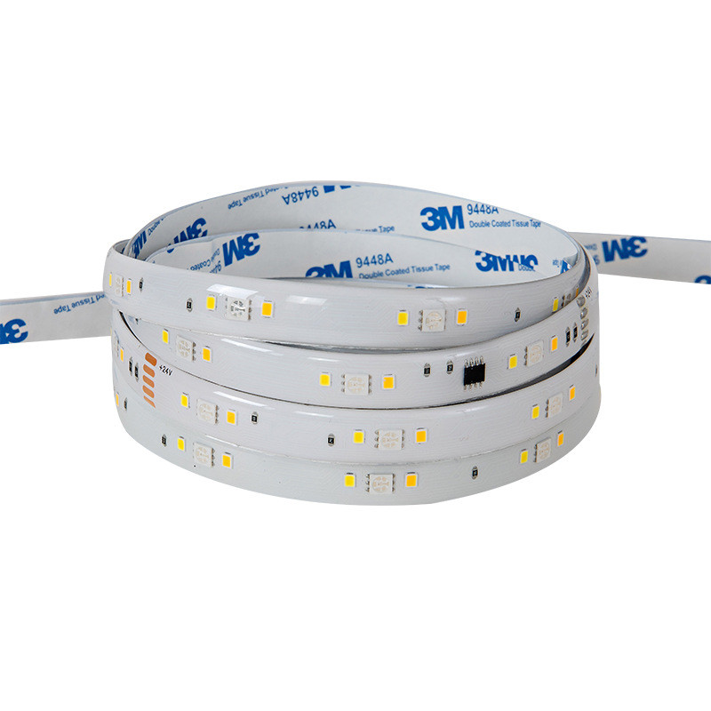 rgb+cct高亮5合一灯带双色调色恒压流水灯条24灯氛围调光单色灯带