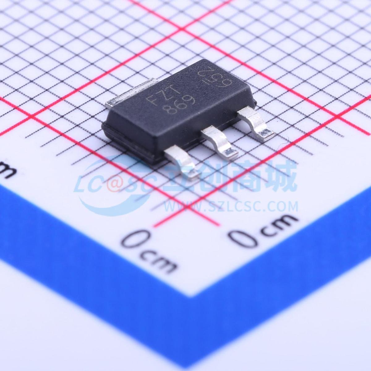 三极管(BJT) FZT869TA SOT-223-3 7A 25V DIODES(美台) 原装正品