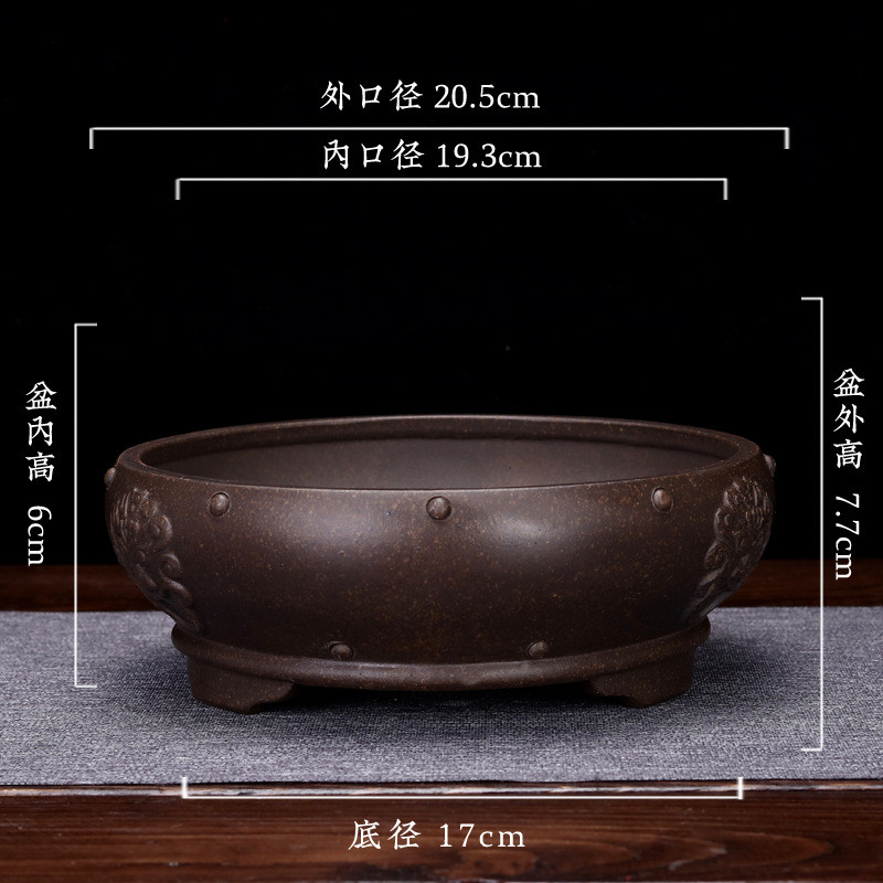 紫砂花盆创意盆古红泥盆景陶瓷园艺兰花多肉法师桌面绿植