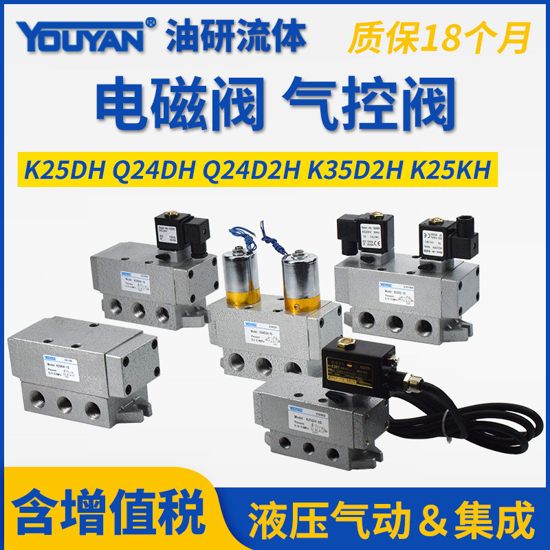 K35D2H二位K25D五通Q24D2H双K25D2H-15电控8电磁阀10 20 25 32 40