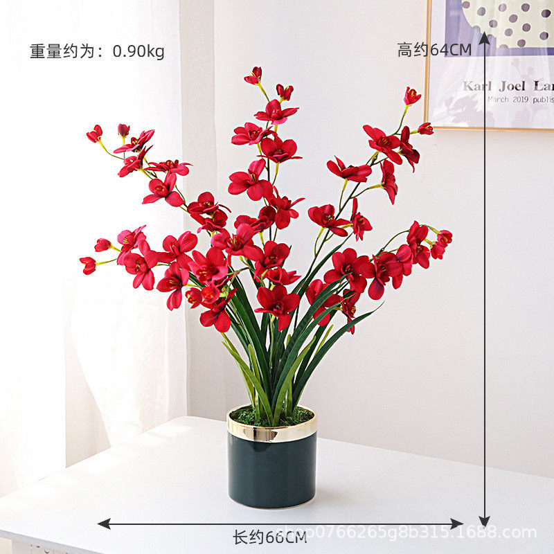 北欧两头新款兰花盆栽假花仿真花艺套装家居客厅餐桌摆花装饰摆设,鲜花速递/花卉仿真/绿植园艺,花盆,淘宝优惠券,粉丝福利购,淘宝优惠卷