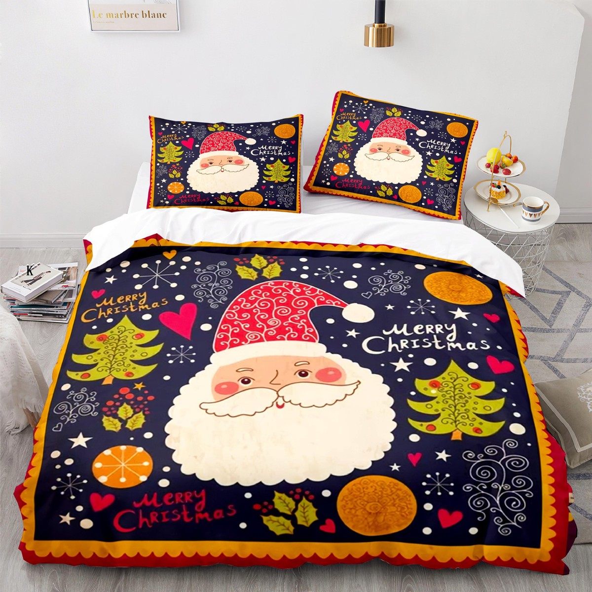 茨惬3d三件套被套尺寸圣诞欧美christmas床品外贸家纺