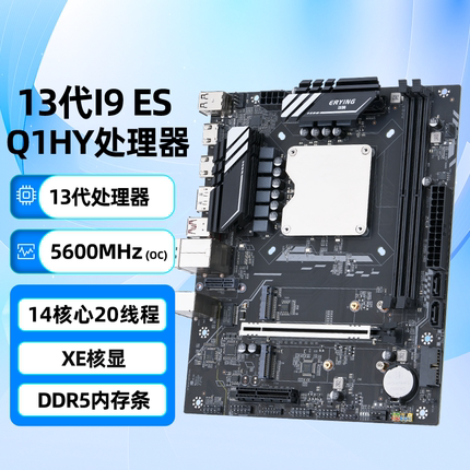 Q1HY魔改MoDT主板U套装Q1J2/3/4 ES处理器13代酷睿DIY电脑板载CPU