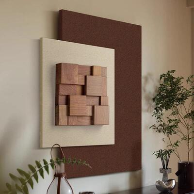 真胡桃木客厅装饰画餐厅进门入户挂画玄关画卧室床头壁画2025新款