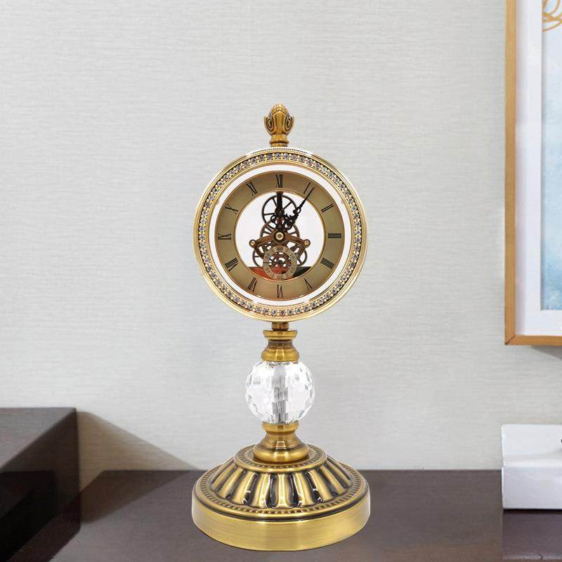 欧式时钟复古座钟客厅家用美式桌面摆钟台式钟表轻奢台钟坐钟摆件,家装灯饰光源,其它灯具灯饰,淘宝优惠券,粉丝福利购,淘宝优惠卷