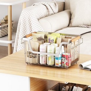 304不锈钢收纳筐厨房储物篮多层可叠加金属网篮蔬菜水果杂物收纳