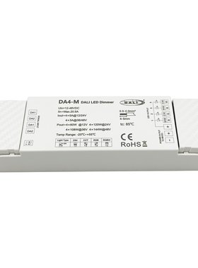 12-48VDC4路*5ADIM/CCT/RGB/RGBWDALI控制器(DT6/DT8)DA4-M灯控
