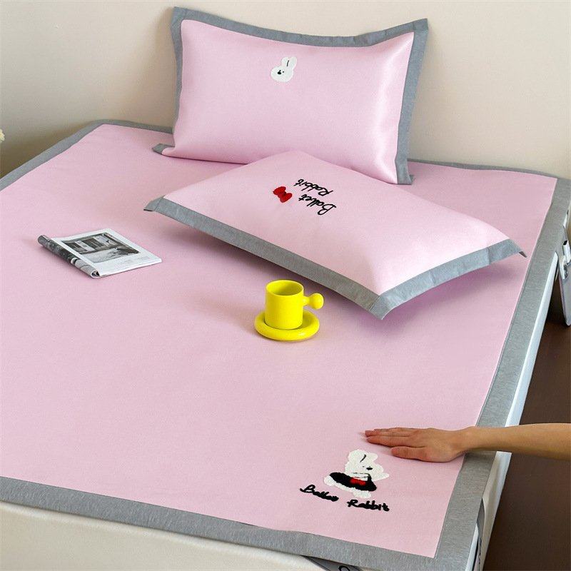 夏季卡通毛巾绣冰丝凉席三件套床笠款A类婴儿可用凉感空调软席子,床上用品,冰丝席,淘宝优惠券,粉丝福利购,淘宝优惠卷