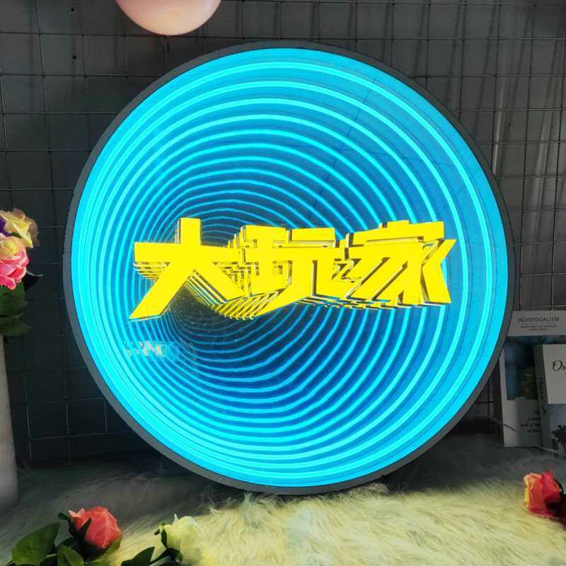 亚克力金属发光字招牌水晶迷你定做广告树脂灯箱背发光字头无边门