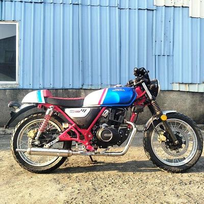 适用于 于CGX150改装经典鱼雷排气管 覆古改装不锈钢全段酒瓶消音