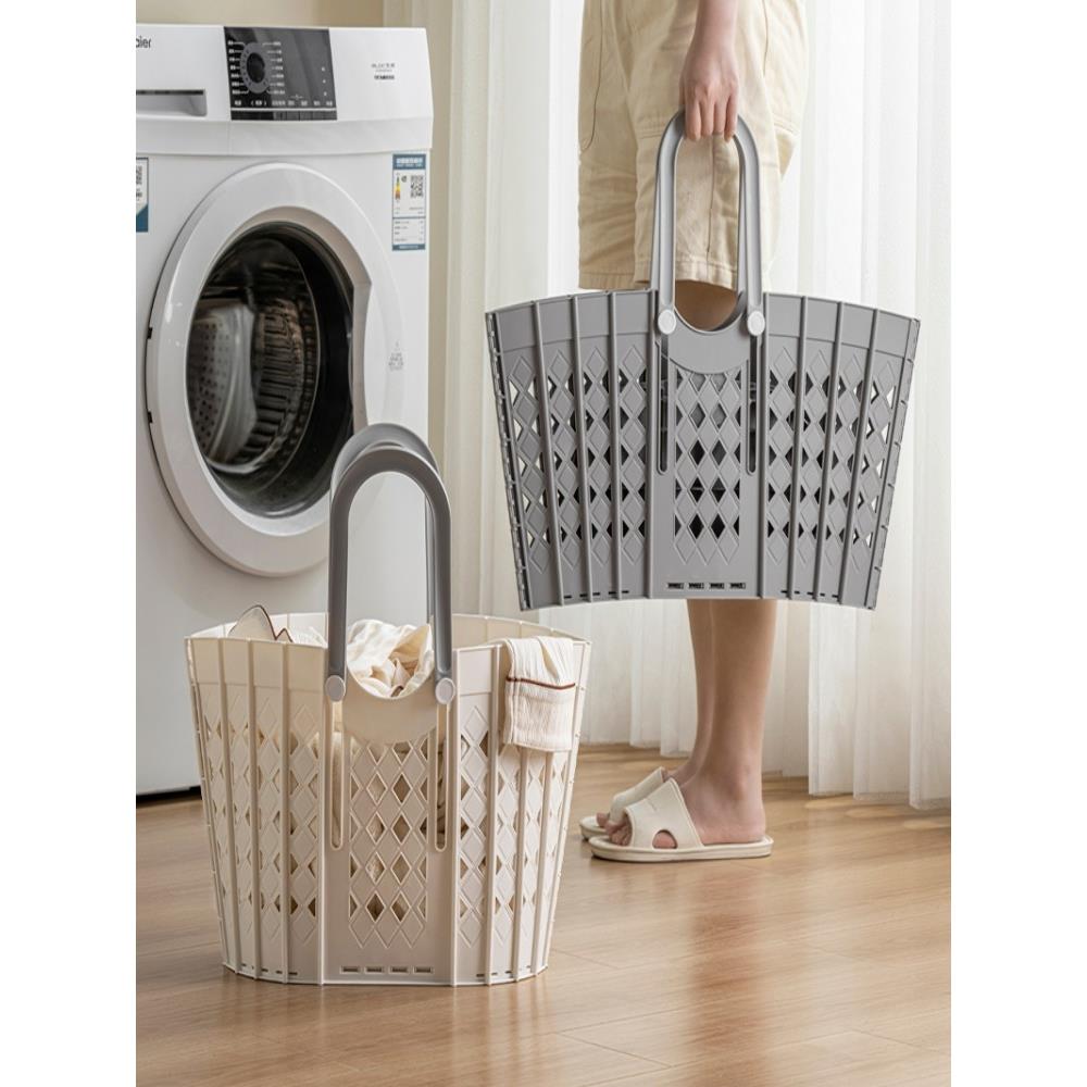 可折叠手提脏衣篓家用卫生间壁挂式脏衣篮收纳筐沥水洗衣篮子衣物