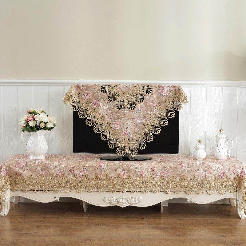 组合茶几电视柜桌布蕾丝布艺客厅家用新中式长方形台布盖布罩套装,居家布艺,桌布,淘宝优惠券,粉丝福利购,淘宝优惠卷