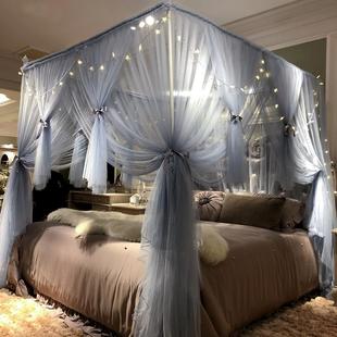 网红蚊帐三开门落地1.5m公主风1.8m床家用双人欧式 佐右爱新款 支架