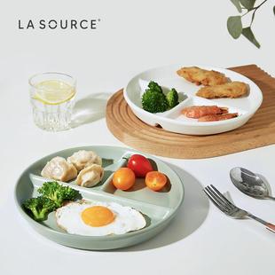 梨想陶瓷分格餐盘大人减肥专用早餐餐具分隔盘分餐盘211减脂餐盘