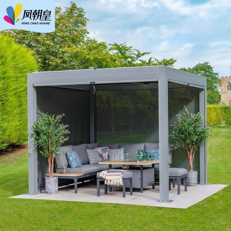 凤朝皇铝合金凉亭户外庭院亭子别墅电动花园遮阳棚新中式现代室外