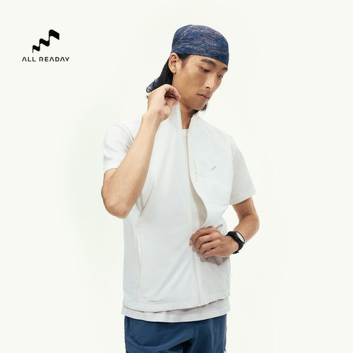 ALLREADAY新奇天 轻雾凉感马甲男户外运动立领薄款背心夏季马夹