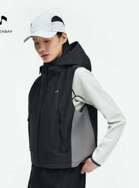 ALLREADAY新奇天 徒步马甲女款户外防风冲锋衣轻量化登山服外套