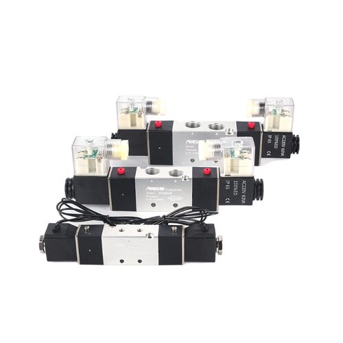 气动三位五通双头电磁阀中封式4V230C-08中泄4V220-08中压320-10
