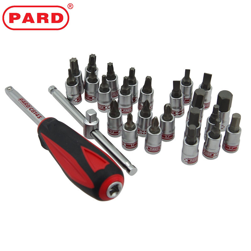 PARD公制套筒扳手套装机修汽保工具1/2系列多用组套24/77件套