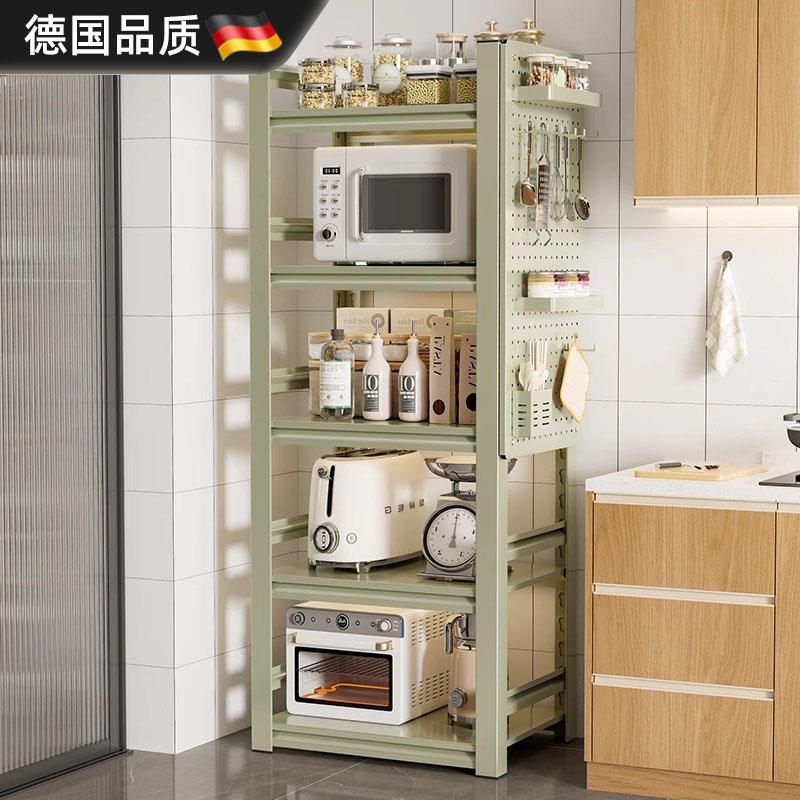 德国厨房置物架落地多层多功能家用微波炉烤箱架收纳架货架橱柜架