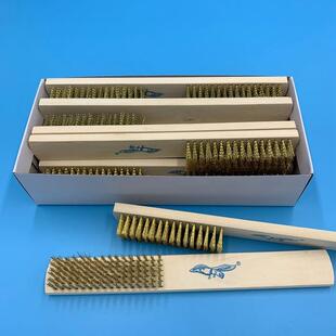 木柄文湾钢丝刷Rudraksha清洁铜丝刷文湾清洁铜丝刷木柄纯铜钢刷