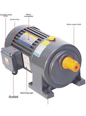 三相电机380V立式Ch200W/400W/750W/纯铜线卧式1500W减速电机