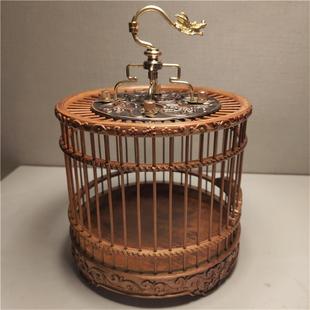 宠物用品徐一舟大师龙头钩满工雕刻蛞蛞蚰子蝈蝈活体草花梨笼子