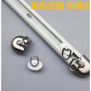 免码免打孔窗帘轨道静音顶装滑轨超薄型铝合金滑道导轨单双直轨道