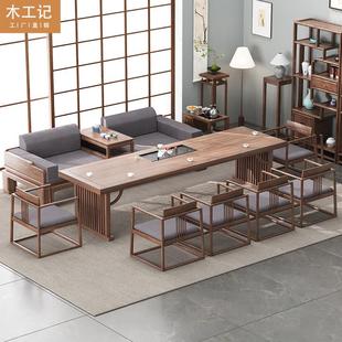 新中式白蜡木罗汉沙发床泡茶桌客厅办公室禅意功夫茶台茶几组合