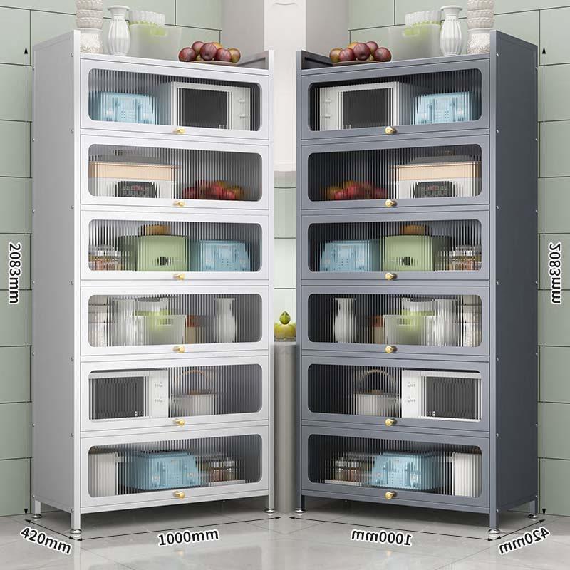 可移动加高加宽7层厨房置物架家用落地多功能微波炉锅烤箱收纳架