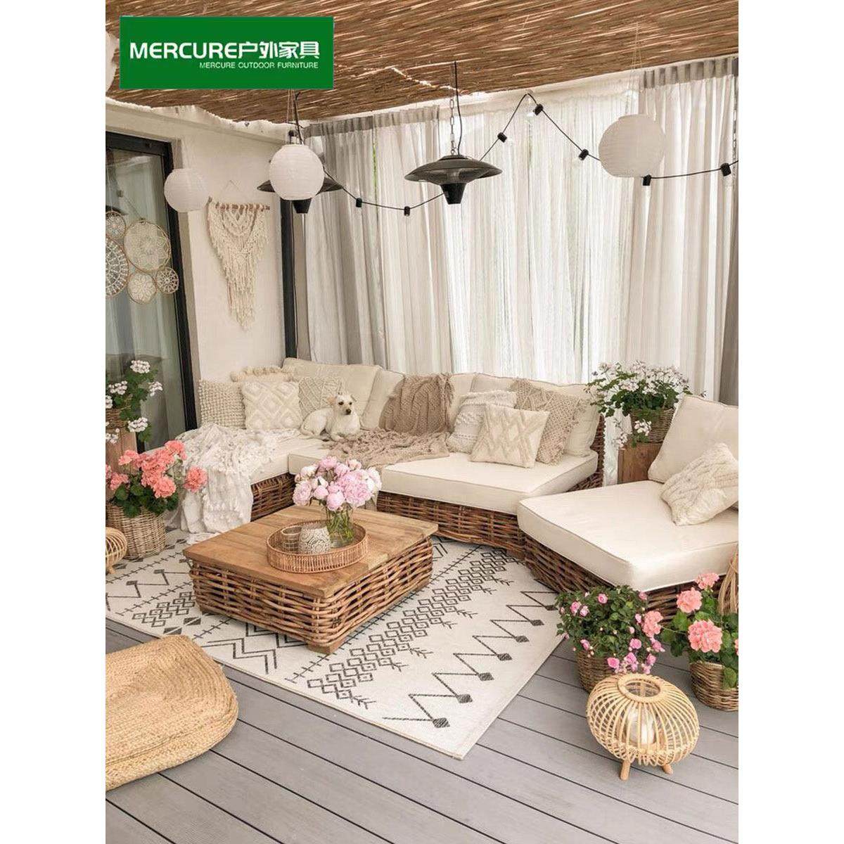 户外沙发庭院藤编休闲防水防晒露天阳光房茶几花园家具民宿露台,住宅家具,户外沙发,淘宝优惠券,粉丝福利购,淘宝优惠卷