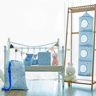 小号可折叠布艺收纳盒衣柜装内裤挂袋内衣收纳袋整理箱家居储物袋